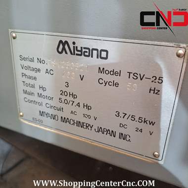 فرز سی ان سی سه محور MIYANO TSV 25ساخت ژاپن