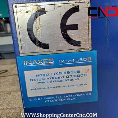 تراش سی ان سی سه محور INAXES IKS 4550B ساخت جمهوری چک