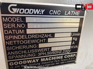 تراش سی ان سی شش محور Goodway GTS 150 MMXساخت تایوان