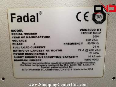 فرز سی ان سی پنج محور FADAL VMC 3020 HT ساخت آمریکا