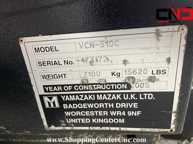 فرز سی ان سی سه محور MAZAK VCN 510 Cساخت ژاپن